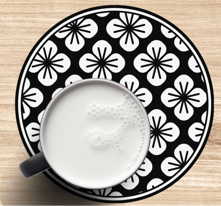 Bases para copos com superfície texturizada botânica - TenStickers