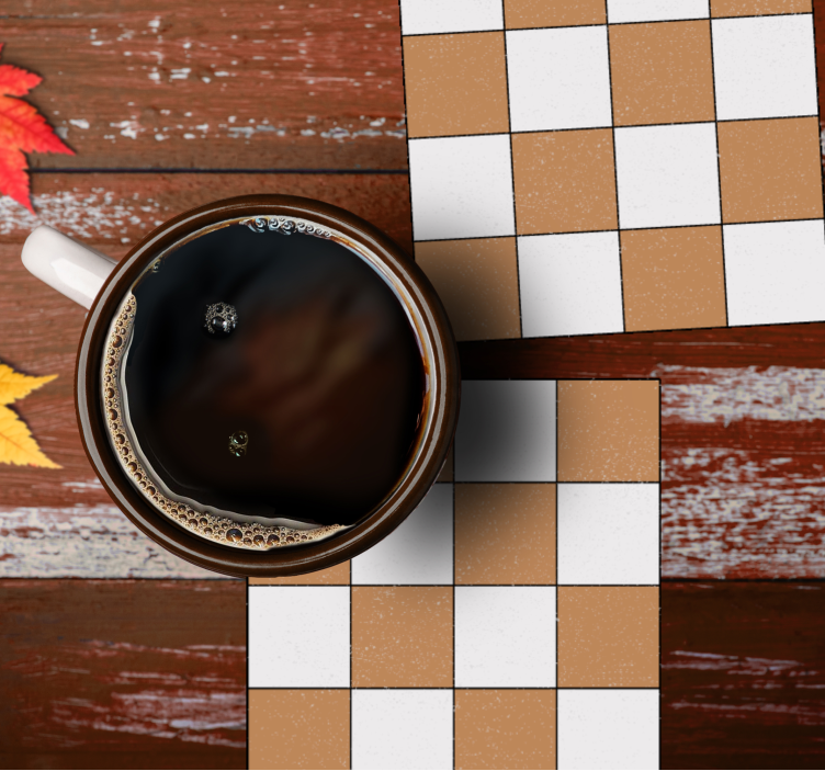 Bases para copos com superfície texturizada quadrada - TenStickers