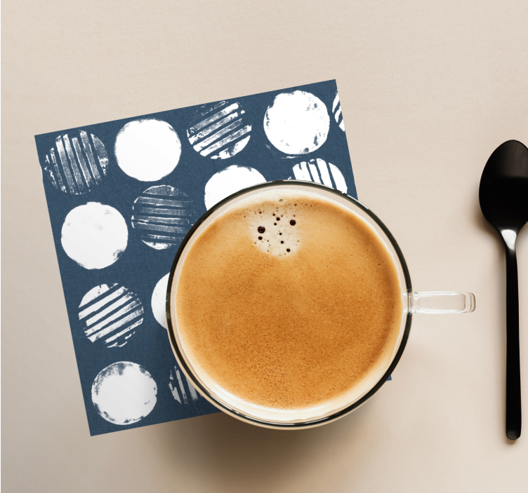 Bases para copos com textura circular estampada - TenStickers