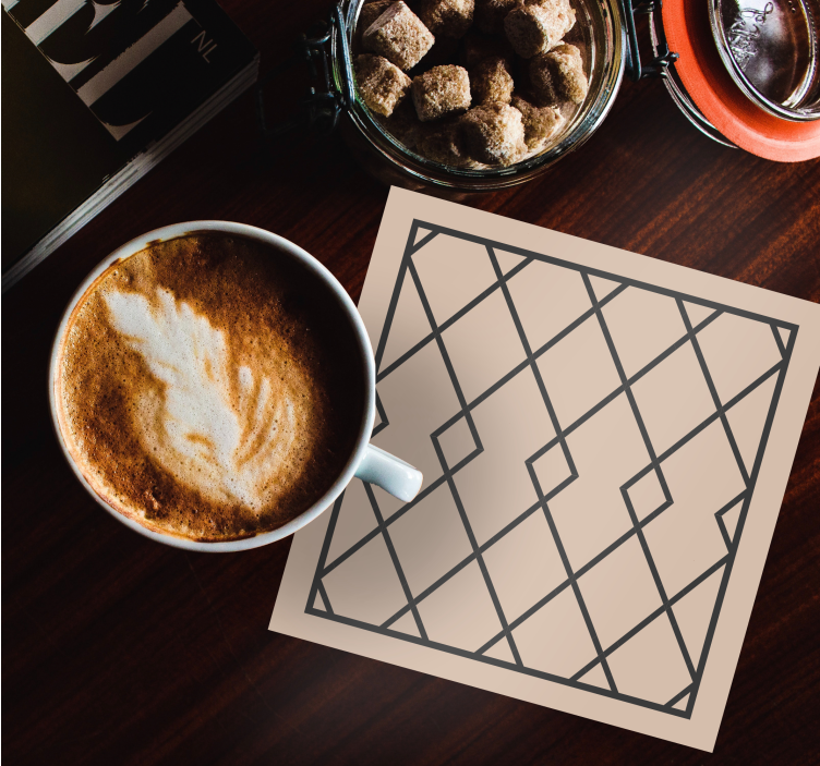 Bases para copos composição geométrica sobreposta - TenStickers