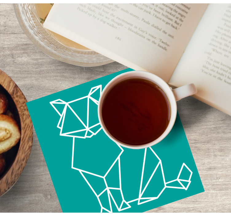 Bases para copos contornos de animais geométricos - TenStickers