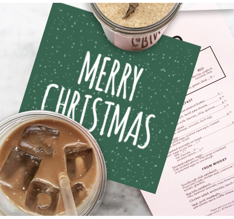 Bases para copos de natal com motivo de flocos de neve - TenStickers