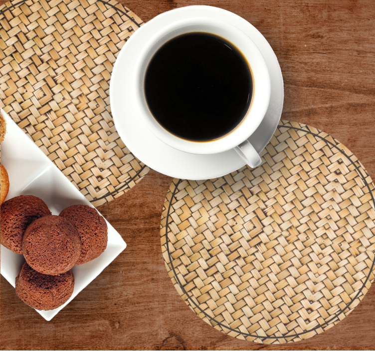 Bases para copos elementos circulares texturizados - TenStickers