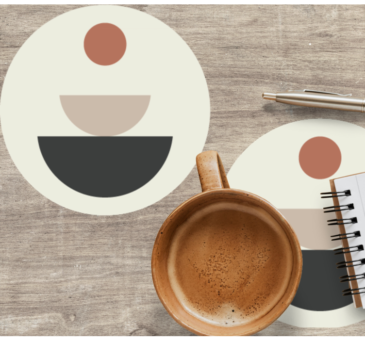 Bases para copos em formas circulares empilhadas - TenStickers