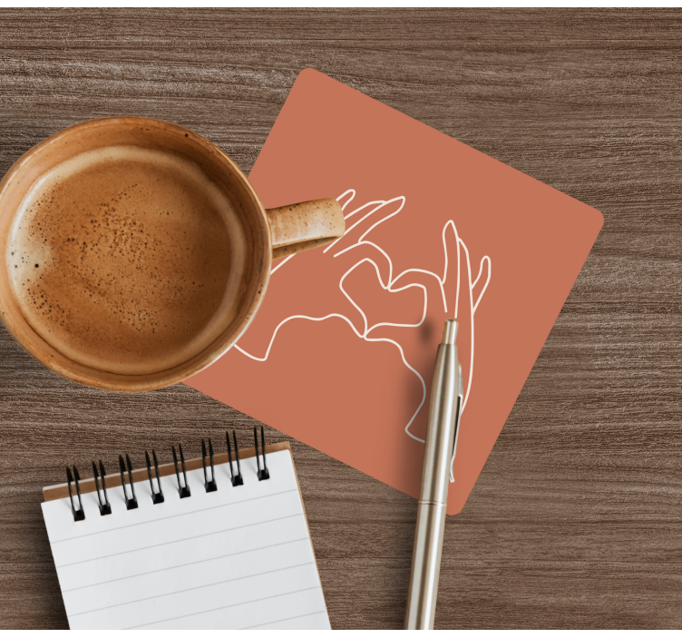 Bases para copos em formato de coração - TenStickers