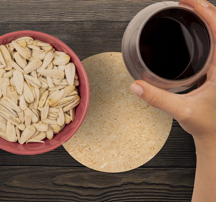 Bases para copos em material natural redondo - TenStickers