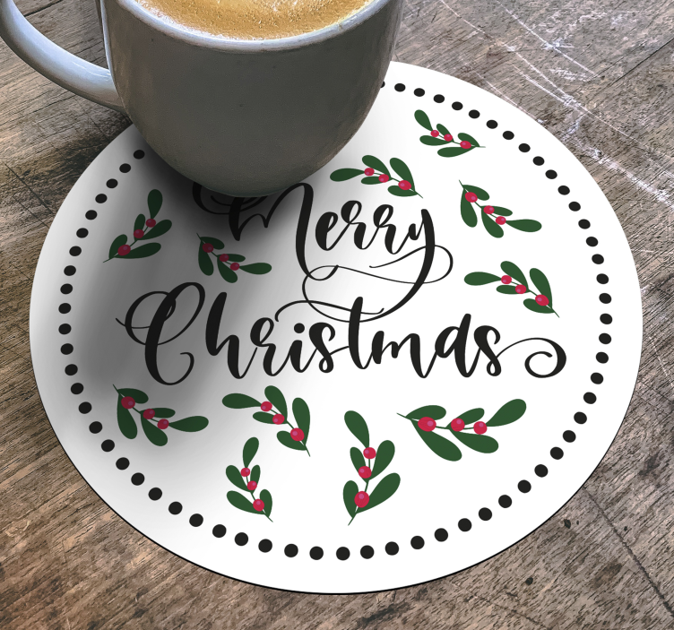 Bases para copos de natal Feliz natal - TenStickers