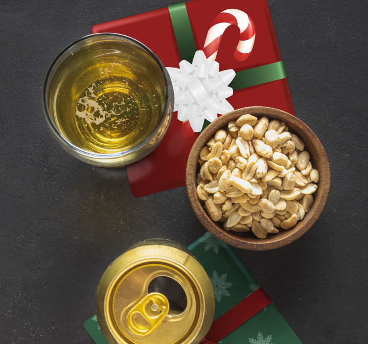 Bases para copos de natal Pacote de caixas de presente - TenStickers