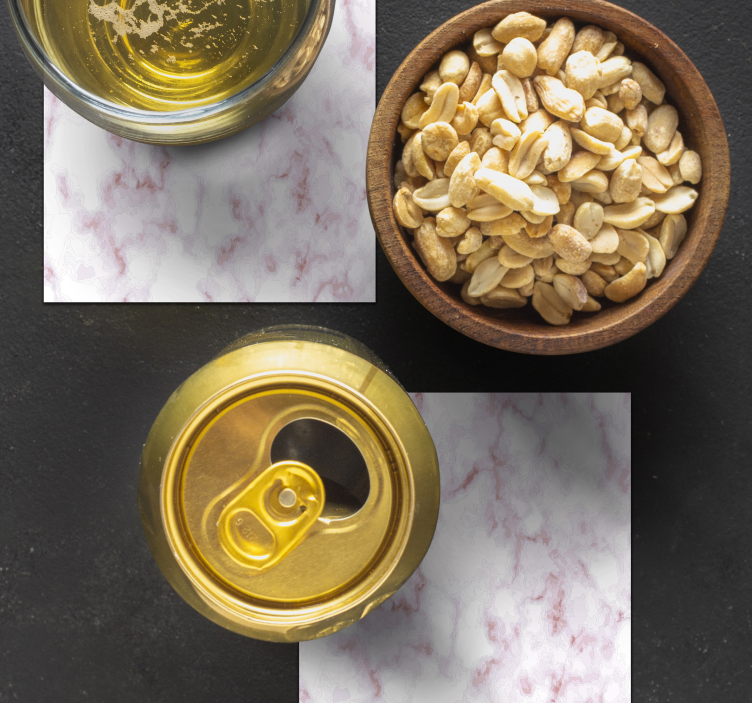 Bases para copos de texturas Mármore natural - TenStickers