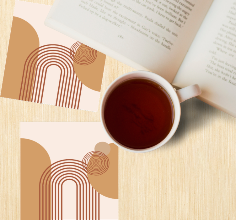 Bases para copos modernas Novo estilo geométrico caloroso - TenStickers