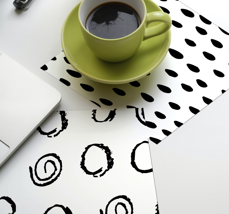 Bases para copos modernas Padrões diferentes - TenStickers