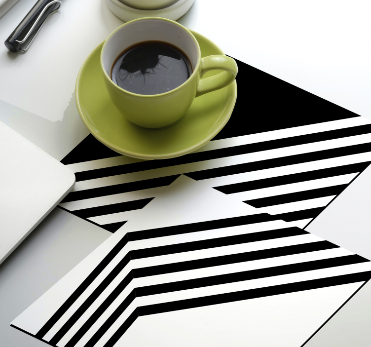 Bases para copos modernas riscas modernas - TenStickers