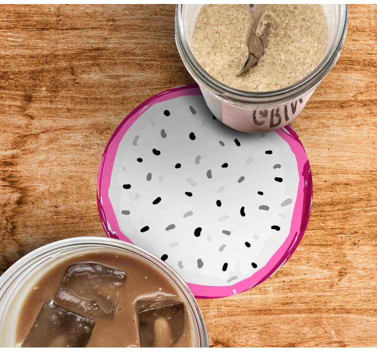 Bases para copos fatia colorida de pitaya - TenStickers