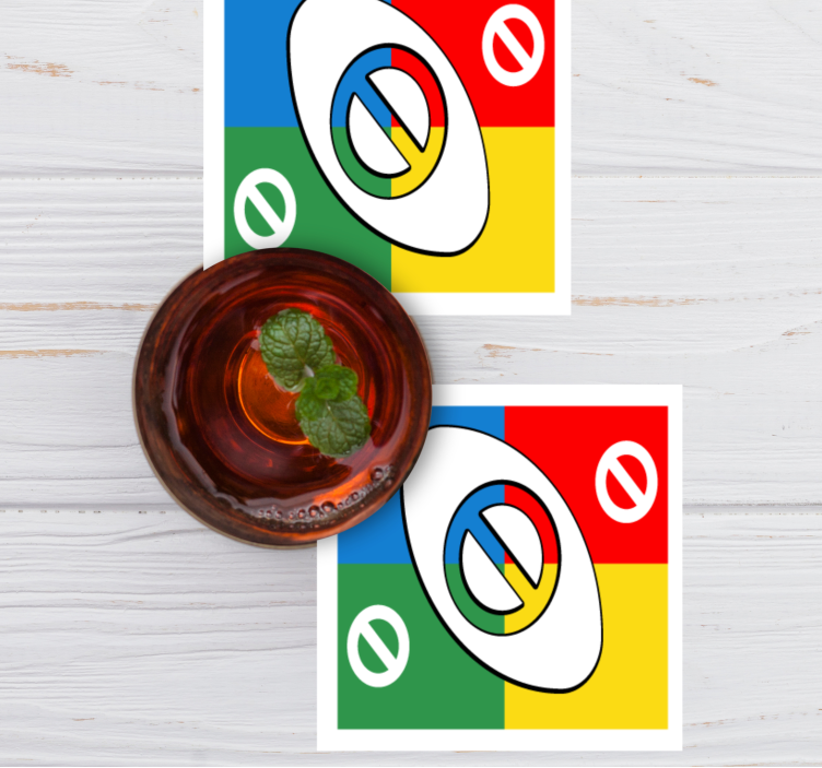 Bases para copos formas circulares coloridas - TenStickers