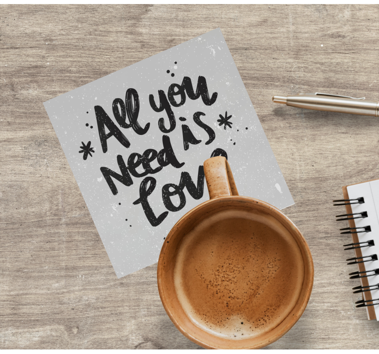 Bases para copos frase arte de mensagens inspiradoras - TenStickers