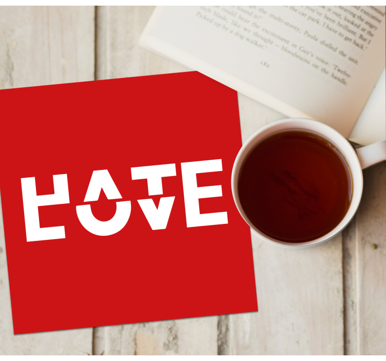 Bases para copos frase expressão em tipografia negrito - TenStickers