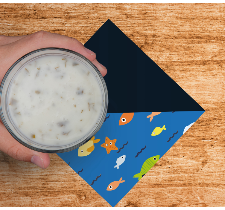 Bases para copos modernas cena subaquática colorida - TenStickers