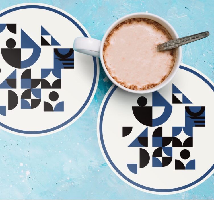 Bases para copos modernas com arranjo geométrico - TenStickers