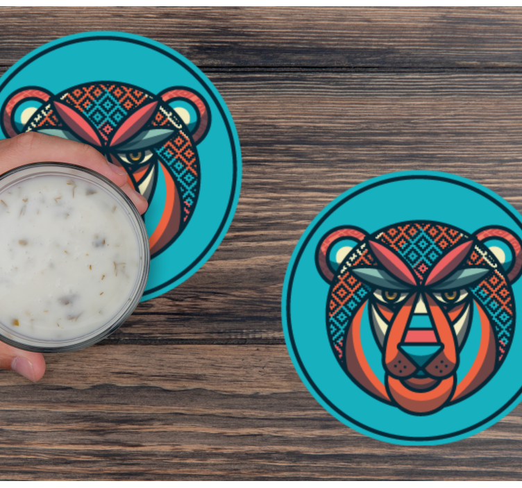 Bases para copos modernas com motivo animal tribal - TenStickers