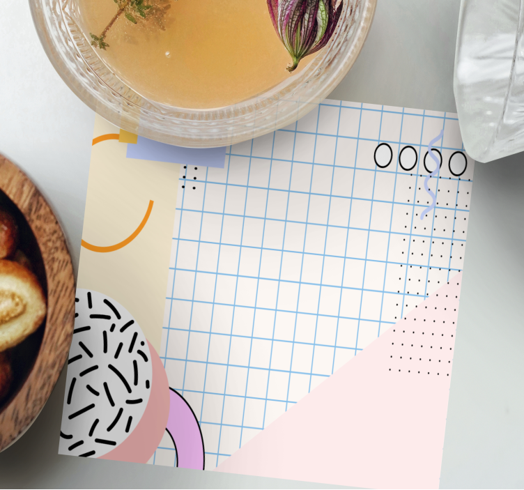 Bases para copos modernas com padrão geométrico - TenStickers