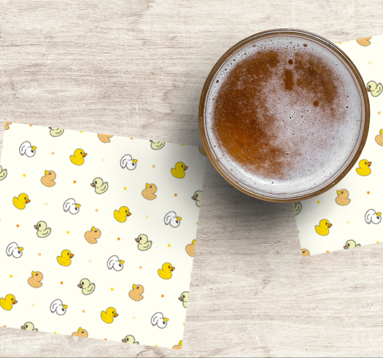 Bases para copos modernas estampa de patinho charmoso - TenStickers