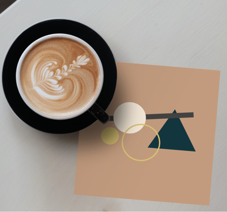 Bases para copos modernas formas geométricas com círculo - TenStickers