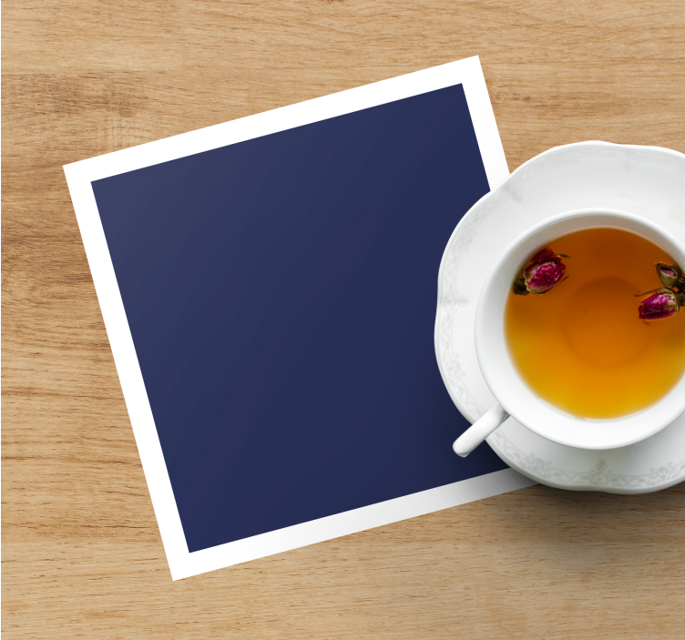 Bases para copos modernas fundo azul profundo - TenStickers