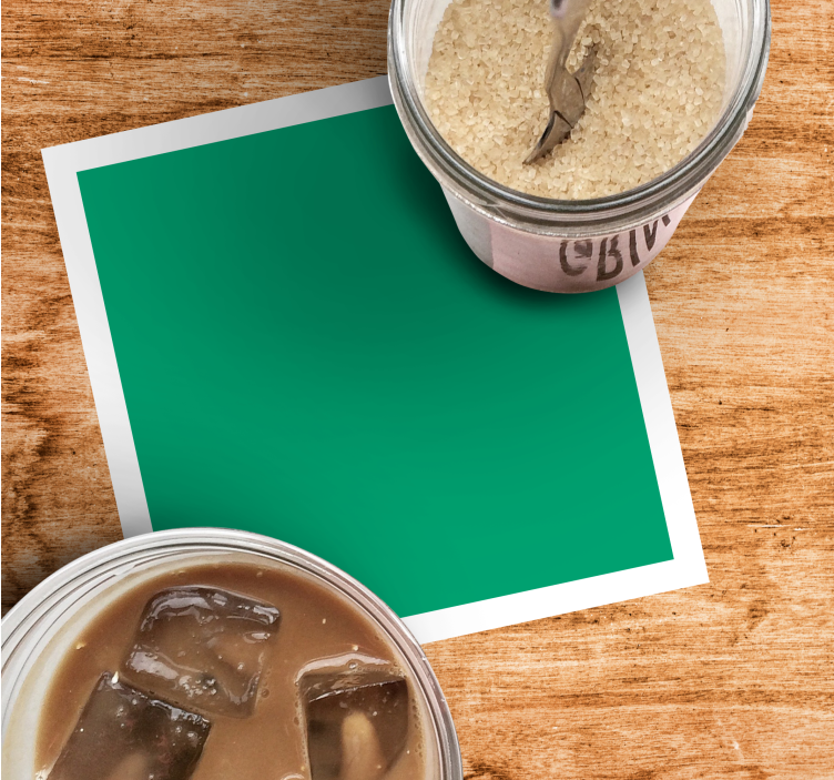 Bases para copos modernas fundo de cor sólida - TenStickers