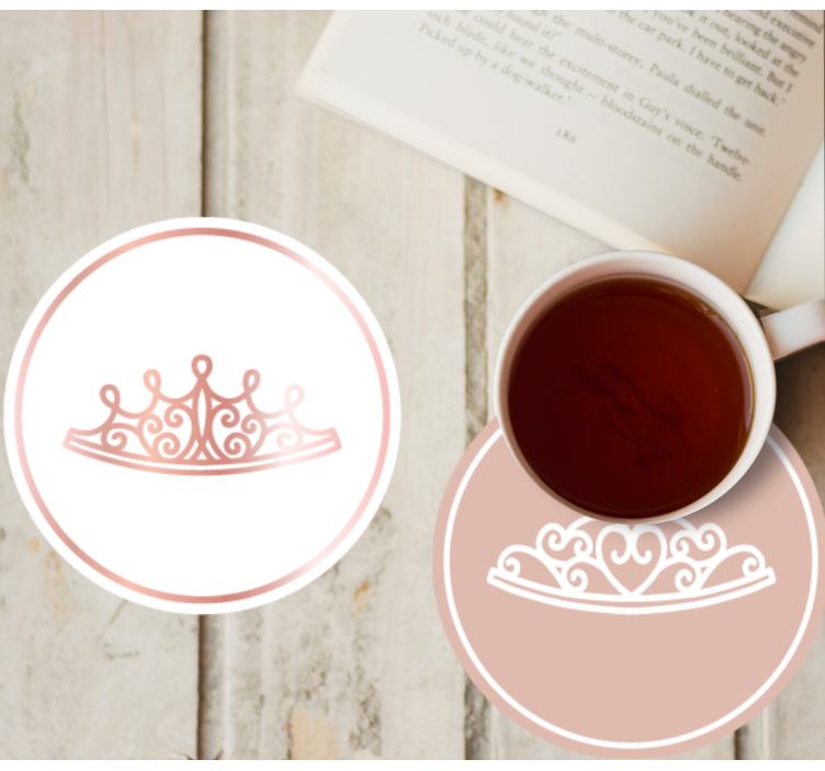 Bases para copos modernas Ícones de tiara elegantes - TenStickers