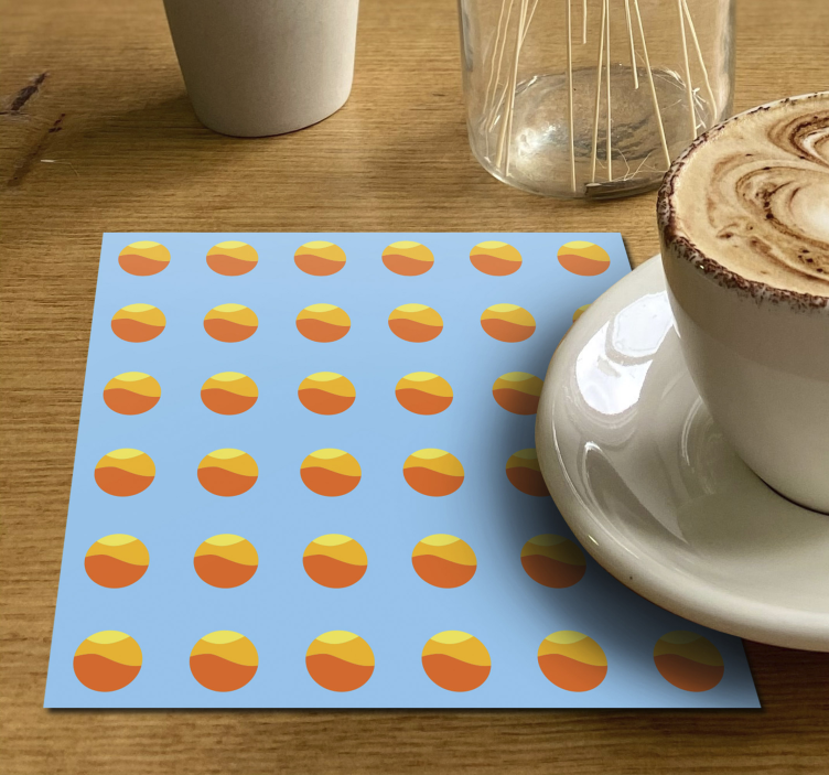 Bases para copos modernas padrão circular colorido - TenStickers