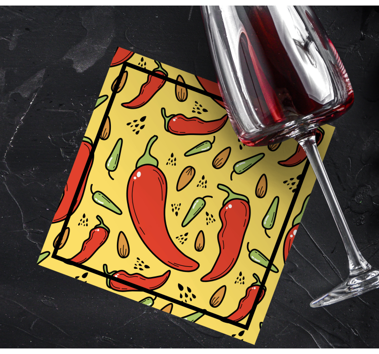 Bases para copos modernas padrão de pimentas - TenStickers