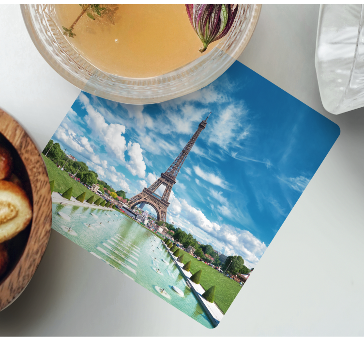 Bases para copos modernas paisagem da torre eiffel - TenStickers
