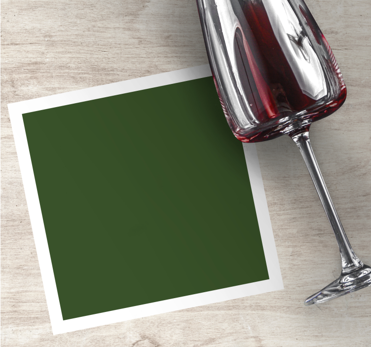 Bases para copos modernas superfície verde quadrada - TenStickers