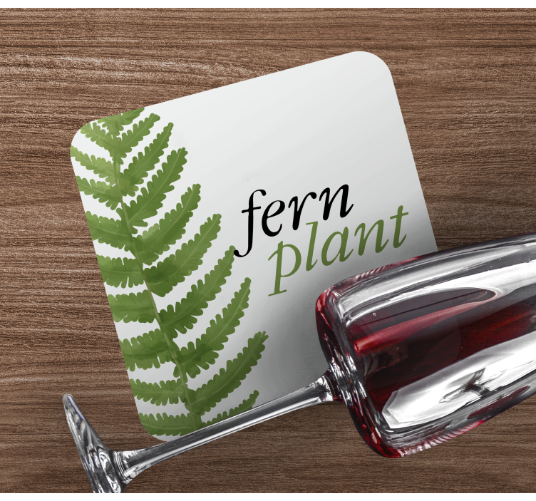 Bases para copos modernas tema folha de férn - TenStickers