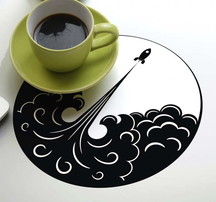 Bases para copos ondas de lançamento de foguete - TenStickers