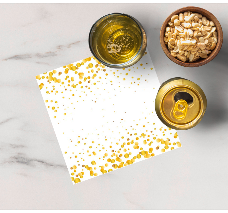 Bases para copos padrão circular amarelo - TenStickers