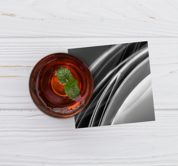 Bases para copos padrão de onda abstrata - TenStickers