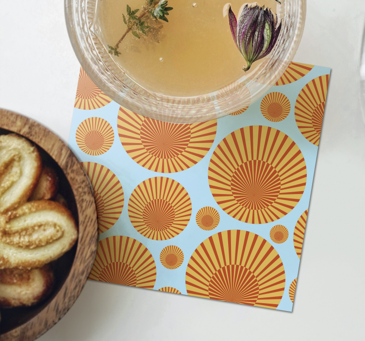 Bases para copos padrões circulares radiantes - TenStickers