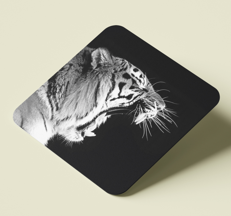Bases para copos perfil do tigre majestoso - TenStickers