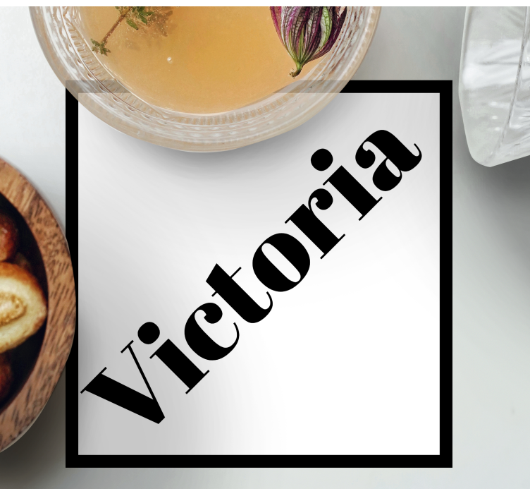 Bases para copos personalizáveis com nome personalizado - TenStickers