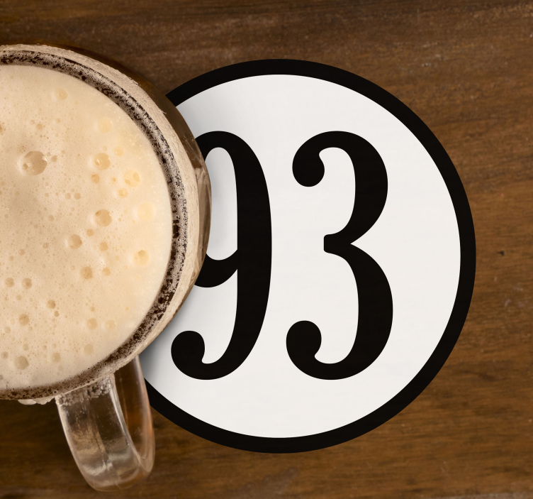 Bases para copos Rodada número personalizado - TenStickers