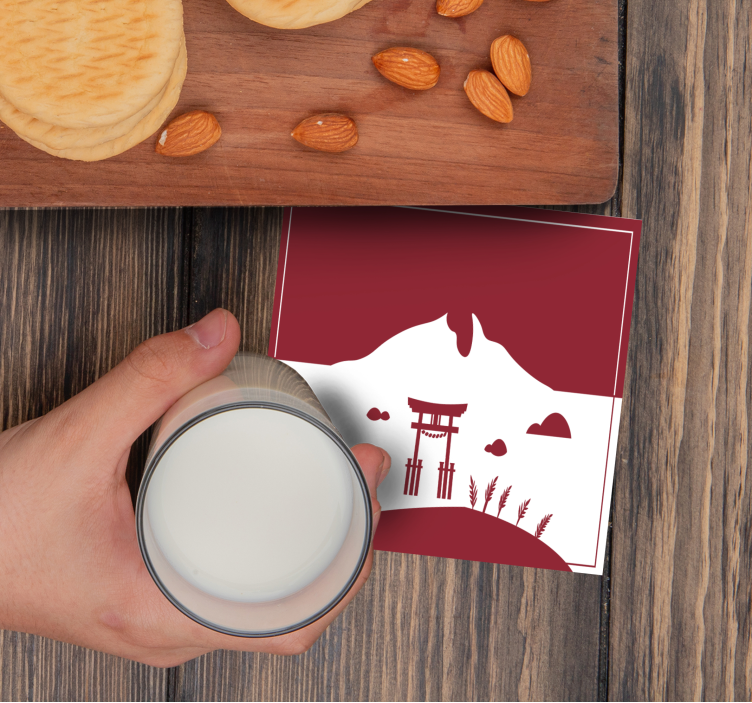 Bases para copos portal torii da montanha - TenStickers