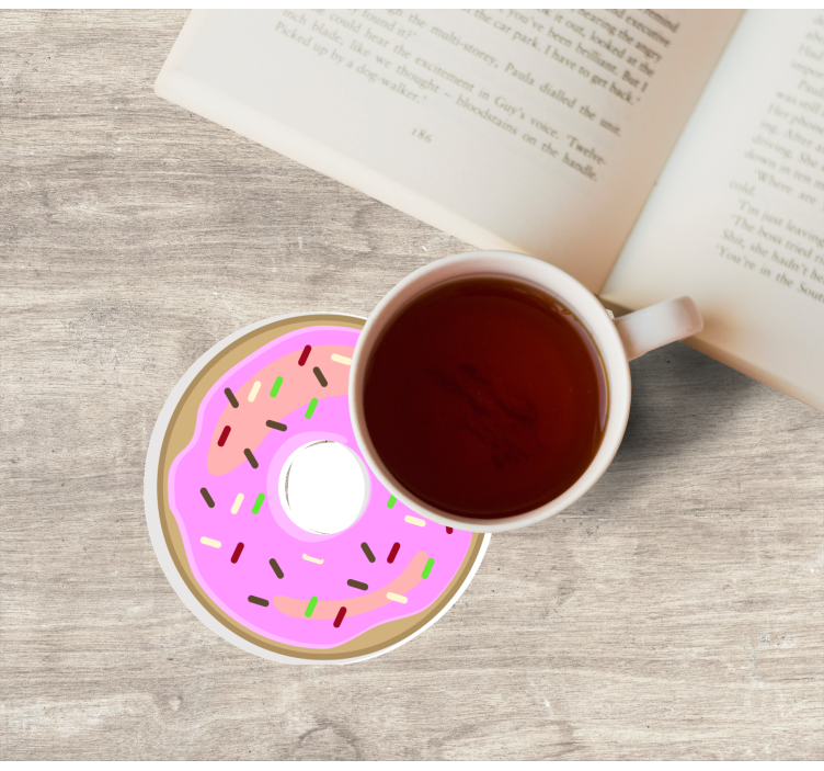 Bases para copos sobremesa rosa fosca - TenStickers