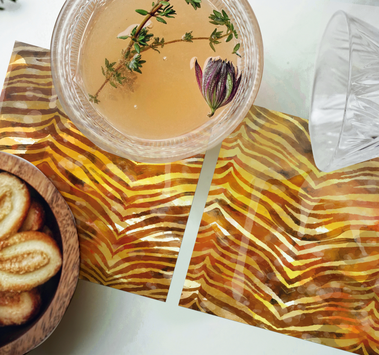 Bases para copos superfície com padrão zebra - TenStickers