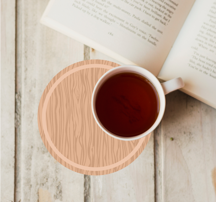 Bases para copos superfície em madeira - TenStickers