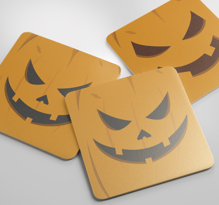 Diferentes base para copos de abóboras halloween - TenStickers