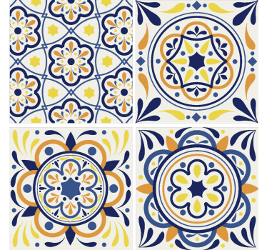 Base para copos de azulejos à portuguesa  - TenStickers