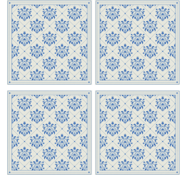 Bases para copos com padrão floral elegante - TenStickers
