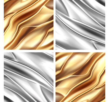 Bases para copos de texturas Efeito de metal prateado - TenStickers