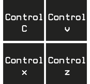 Bases para copos alternativas Controle c + controle v - TenStickers